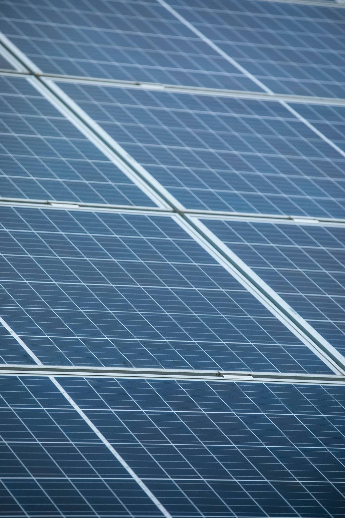 Detalle de placas fotovoltaicas